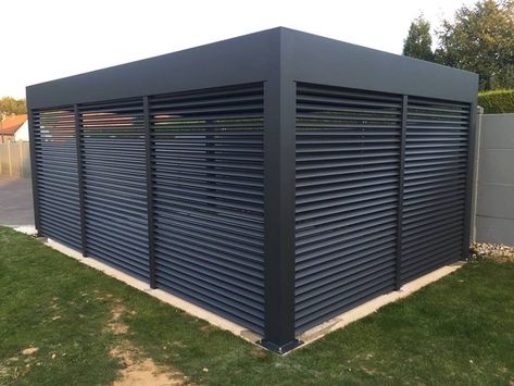 Carport Makeover, Carport Aluminium, Aluminum Carport, Modern Carport, Car Shed, Garage Exterior, Cladding Design, Carport Garage, Metal Carports