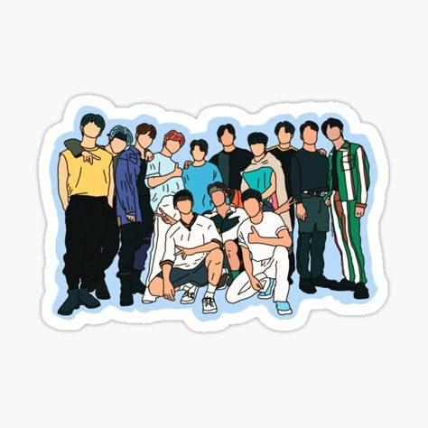 Svt Stickers | Redbubble Kpop Stickers Seventeen, Seventeen Cute Stickers, Svt Stickers Printable, Seventeen Painting, Seventeen Cartoon, Svt Cartoon, Svt Stickers, Seventeen Stickers, Stiker Macbook