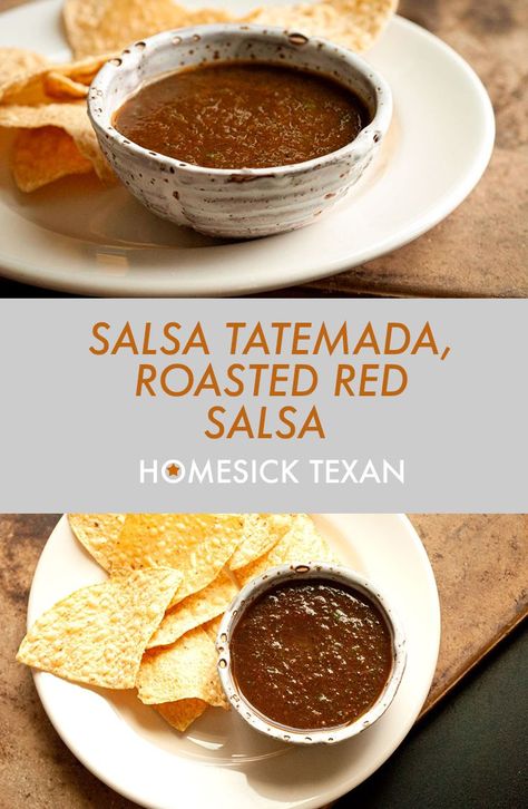 Roasted Red Salsa, Texas Salsa, Red Salsa Recipe, Roasted Tomato Salsa Recipe, Texas Recipes, Homesick Texan, Mexican Salsa Recipes, Mexican Food Dishes, Southwest Recipes