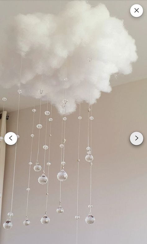 Hanging Clouds From Ceiling, Cotton Clouds Diy, Cloud Diy, Cloud Hanging Decor, Diy Rain Cloud Decor, Cloud Diy Hanging, Hanging Clouds From Ceiling Classroom, Make Clouds To Hang, Cloud Party