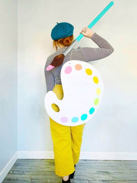 DIY Artist Costume – Auburn Artisan Vocabulary Parade, Artist Costume, Career Costumes, Circus Crafts, Cute Couples Costumes, Costume Carnaval, Teacher Costumes, Diy Kostüm, Art Costume