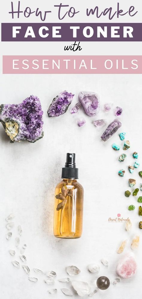 Essential Oil Facial Toner, Essential Oil Face Toner, Homemade Facial Toner, Essential Oils For Oily Skin, Diy Facial Toner Essential Oils, Natural Face Toner Diy, Diy Doterra Recipes, How To Make Your Own Toner, Diy Face Toner Witch Hazel