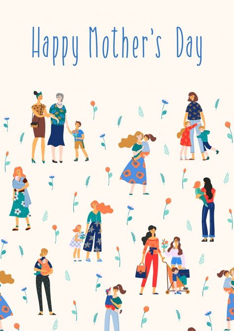 Happy Mothers Day Illustration, Cute Mothers Day Ideas, Mothers Day Vector, Mothers Day Illustration, Happy Mothers Day Banner, Happy Mothers Day Messages, Mother's Day Theme, Mother's Day Banner, Mother's Day Background