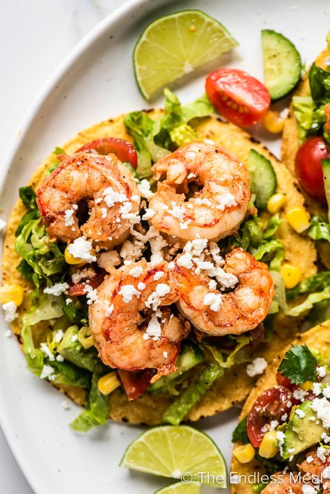 Deviled Shrimp, Shrimp Recipe Easy, Shrimp Tostada, Healthy Shrimp Recipes, Shrimp Tostadas, Seasoned Shrimp, Seafood Dinner Recipes, Tostada Recipes, Recipes Fish