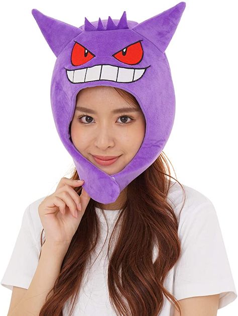 Gengar Merch, Gengar Hat, Pokemon Hat, Fluffy Hat, Pokemon Costumes, Gengar Pokemon, Ghost Pokemon, Pokemon Accessories, Soft Hats