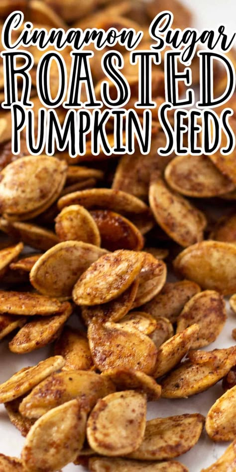 Pumpkin Seed Recipes Cinnamon, Baked Pumpkin Seeds, Air Fryer Pumpkin Seeds, Pumpkin Seeds Cinnamon, Cinnamon Sugar Pumpkin Seeds, Best Pumpkin Seed Recipe, Pumpkin Seed Recipes Roasted, Roasted Pumpkin Seeds Recipe, Pumpkin Seed Recipe