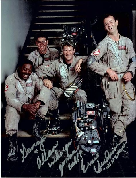 "Ghostbusters" Original cast autograph Ghostbusters 1, Original Ghostbusters, Harold Ramis, Ernie Hudson, Dan Aykroyd, Ghostbusters 1984, Ghostbusters Movie, Skottie Young, Diy Kostüm