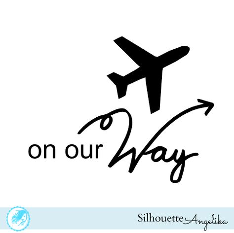 On Our Way Free Silhouette Studio Cut File | Travel Silhouette, Monogram Stencil, Poster Flat, Free Silhouette Cut Files, Travel Free, Trip To Europe, Free Silhouette, Silhouette Free, Silhouette Cameo Projects