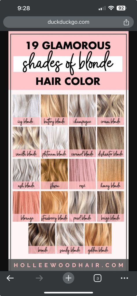 Using Toner On Blonde Hair, Different Blonde Toners, Blonde Types Shades Color Charts, Types Of Blonde Highlights, Types Of Blond Hair, Dark Blonde Hair Color Ideas Caramel Honey, Types Of Blonde Hair Shades, Hair Color Types, Tones Of Blonde Hair