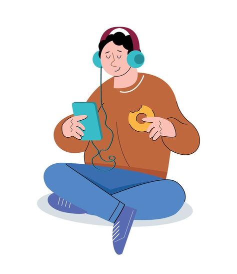 character people listening to music vector illustration People Listening To Music, Music Vector Illustration, Music Vector, Infographic Design Process, Music Png, Listening Music, Music Illustration, Vector Sketch, Infographic Design