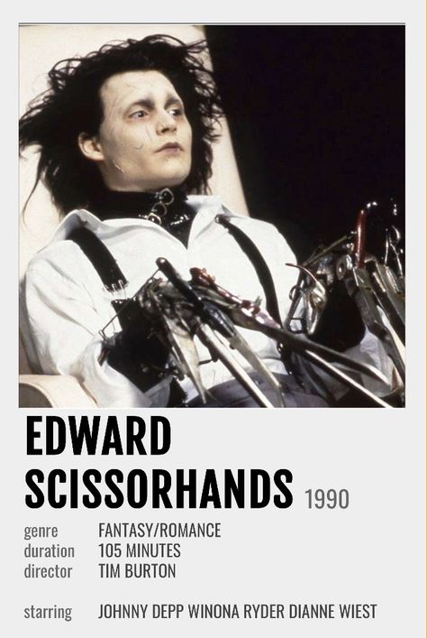 Johnny Depp And Winona, Dianne Wiest, Novi Stars, Polaroid Poster, Edward Scissorhands, Winona Ryder, Tim Burton, Johnny Depp, Movie Poster