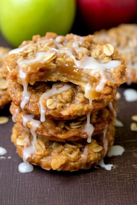 Apple Crisp Cookies - That Oven Feelin Mini Apple Crisp Pies, Traditional Holiday Cookies, Apple Cookie Cups, Mini Apple Galette Recipe, Apple Strudel Cookies, Apple Pumpkin Cookies, Deep Dish Apple Crisp Recipe, Apple Crisp Cookies Recipe, Cookies With Apples