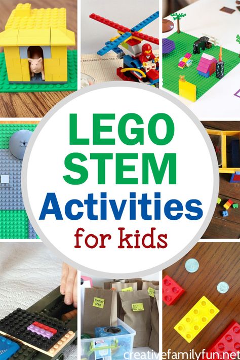 Have fun building with these LEGO STEM Challenges for Kids. These fun engineering activities are fun anytime you're looking for a STEM activity. #LEGO #STEM #STEAM #learning #kids #education Stem Challenges For Kids, Lego Stem Activities, Lego Stem Challenge, Katie Morag, Lego Stem, Traction Man, Lego Learning, Lego Therapy, Challenges For Kids