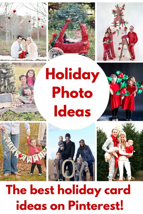 You are going to thank me for these holiday photo ideas! This is the perfect time of year to prepare for the holidays and getting your holiday card photos taken will be a huge weight off of your shoulders. Today, I am sharing some of the cutest ideas out there for your family.  Some are … Diy Christmas Pictures Family Outside, Teenage Family Christmas Photos, Easy Holiday Photo Ideas, Diy Family Photos Christmas, Last Minute Christmas Card Photo Ideas, Ideas For Family Christmas Pictures, Diy Holiday Photos, Kids Christmas Card Pictures, Easy Christmas Card Picture Ideas