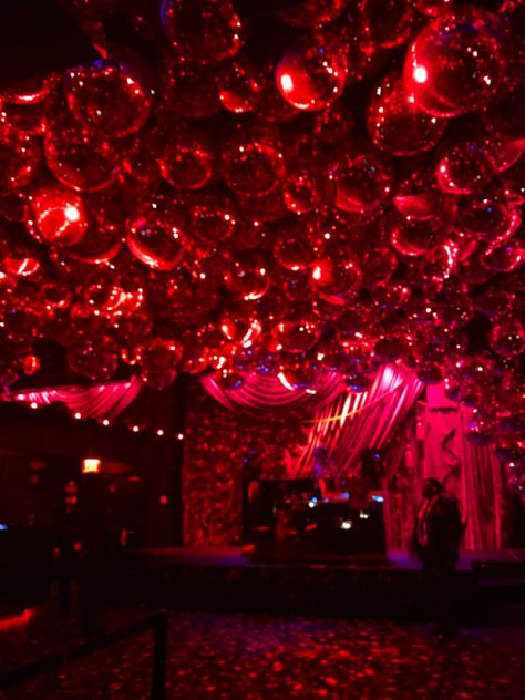 Red flashy club late night party Goth Birthday Theme, Casino House Party, Red Themed Sweet 16, Red Party Ideas Decorations, Night Club Themed Party, Disco Valentines Party, Red And Black Aesthetic Birthday, Red Disco Party, Sweet 16 Party Ideas Red