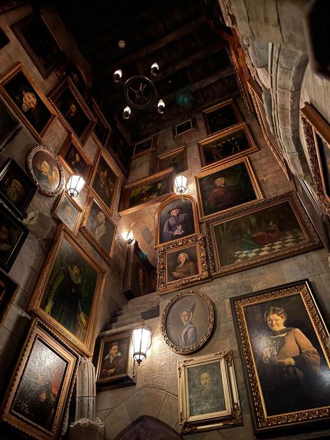 The Wall, Hogwarts, Harry Potter, Ceiling, Paintings, Books, Wall