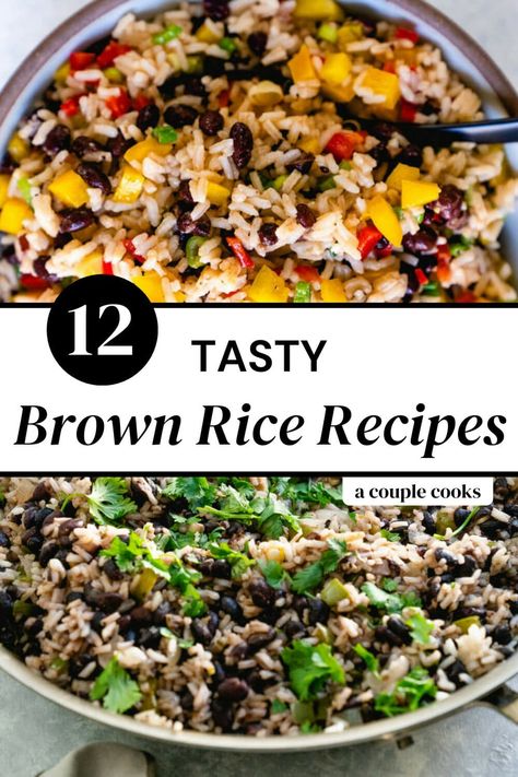 Here are all the best brown rice recipes to make a meal with this healthy whole grain! There's something for everyone in these top ideas. #brownrice #recipes #brownricerecipes Fried Rice Vegetarian, Brown Rice Side Dish, Brown Rice Dishes, Best Brown Rice, Brown Rice Recipes Healthy, Healthy Brown Rice, Rice Bowls Healthy, Healthy Rice Recipes, Brown Rice Salad