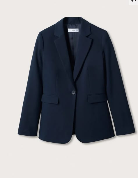 Regular fit ,light fabric dark blue blazer #mangoblazer #bleueblazer @mangofashion Dark Blue Blazer Outfit, Blue Blazer Outfits For Women, Navy Blue Blazer Outfit, Navy Blazer Women, Blue Blazer Outfit, Dark Blue Coat, Blue Blazer Women, School Blazer, Dark Blue Blazer