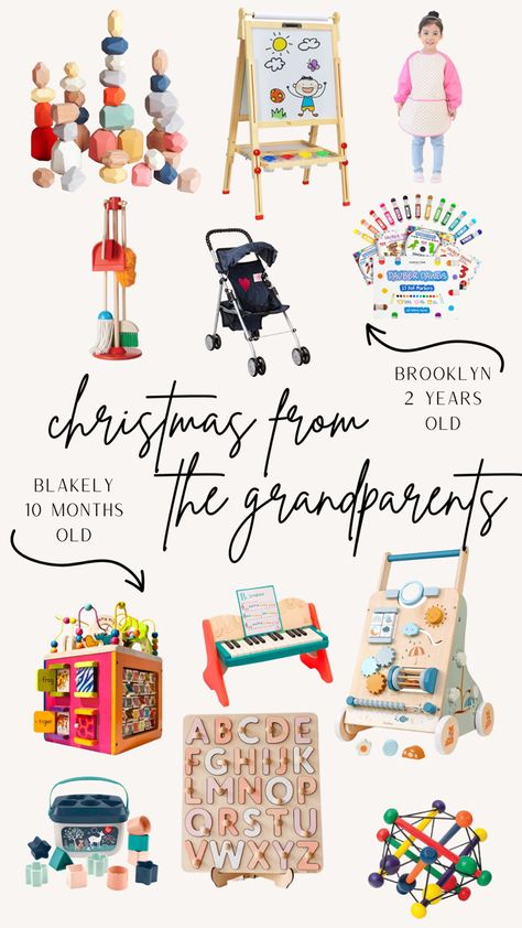 Christmas gift ideas for a 2 year old and 10 month old from grandparents 11 Month Old First Christmas, Christmas For 10 Month Old, 10 Month Old Christmas Gifts, 6 Month Christmas Gifts, 9 Month Old Christmas Gifts, Montessori 6 Month Old, 6 Month Old Christmas Gifts, 5 Month Old Baby