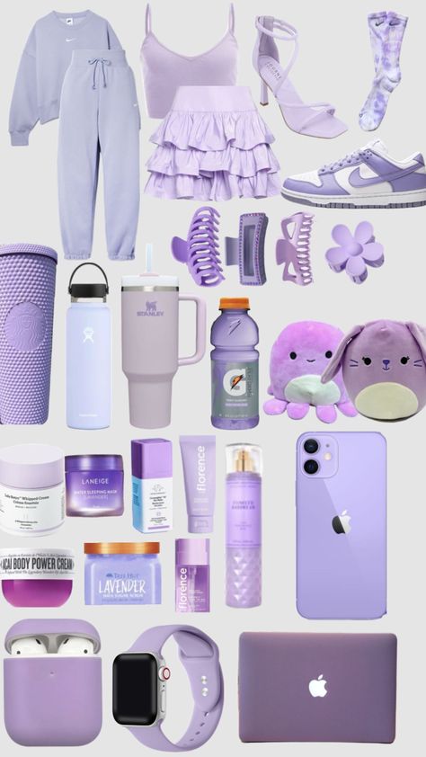 #purplevibes 💜🪻 School Backpack Essentials, Pretty School Supplies, Preppy Inspiration, School Bag Essentials, Backpack Essentials, Purple Vibe, Purple Fits, Cute Dress Outfits, Casual Preppy Outfits