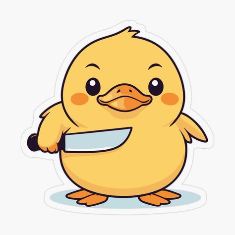 Get my art printed on awesome products. Support me at Redbubble #RBandME: https://www.redbubble.com/i/sticker/Duck-Holding-Knife-by-Atlantico54/161535983.O9UDB?asc=u Duck Holding Knife, Knife Sticker, Holding Knife, Plastic Stickers, Decorate Notebook, Animal Stickers, Coloring Stickers, Sticker Collection, Printable Stickers