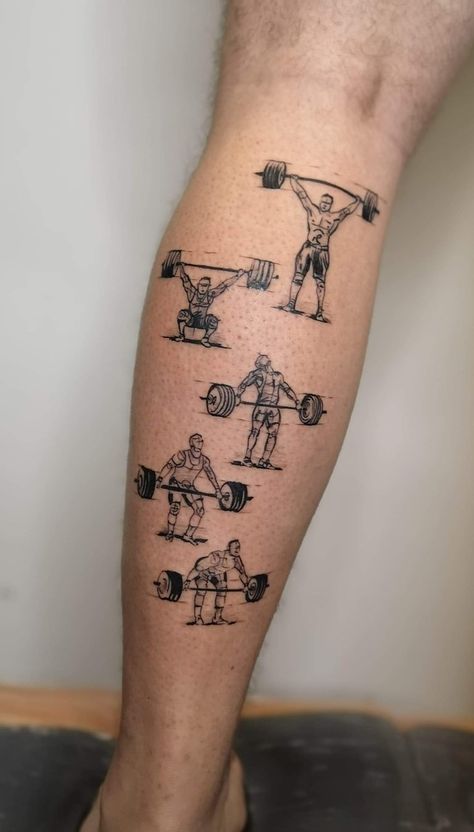 Olympic Weightlifting Tattoo, Barbell Tattoos, Deadlift Tattoo, Weight Lifting Tattoos, Weights Tattoo, Powerlifting Tattoo, Lifting Tattoos, Barbell Tattoo, Weightlifting Tattoo