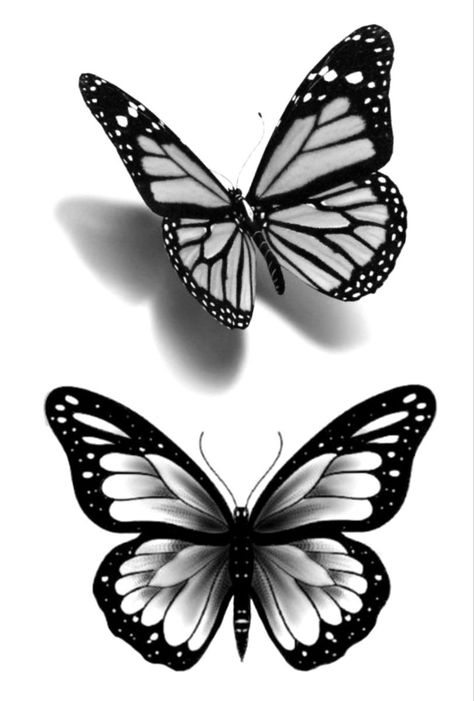 Tattoo Butterfly Stencil, Realistic Butterfly Tattoo Designs, Realistic Butterfly Drawing, Butterfly Tattoo Realistic, Black And Grey Butterfly, Butterfly Realistic, Mariposas Tattoo, Butterfly Drawing Outline, Tattoo Borboleta