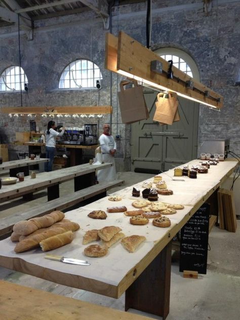 12 Beautiful Bakeries from Around the World - L' Essenziale Metal Ruler, Bakery Shop Design, Bakery Interior, Bakery Design Interior, Bakery Kitchen, Food Retail, Design Café, 카페 인테리어 디자인, Bakery Design