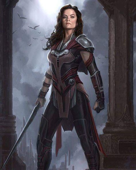 Lady Sif fan art Woman In Armor, Angelo Guerriero, Lady Sif, Andy Park, Pahlawan Marvel, The Dark World, Warrior Princess, Batwoman, High Fantasy