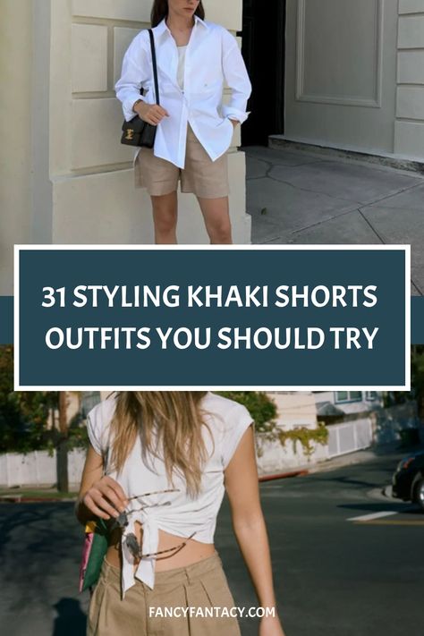 When it comes to summer fashion, khaki shorts are a versatile and timeless piece that should not be underestimated. They offer a blend of comfort and style, making them a must-have in every woman’s wardrobe. Whether you’re planning a casual day out or a semi-formal event, khaki shorts can be dressed up or down to […] Khaki Shorts Outfit, Oversized Wool Coat, Mens Haircuts Fade, Shorts Outfits, Versatile Outfits, Create Outfits, Khaki Shorts, Casual Fall Outfits, Pant Shirt