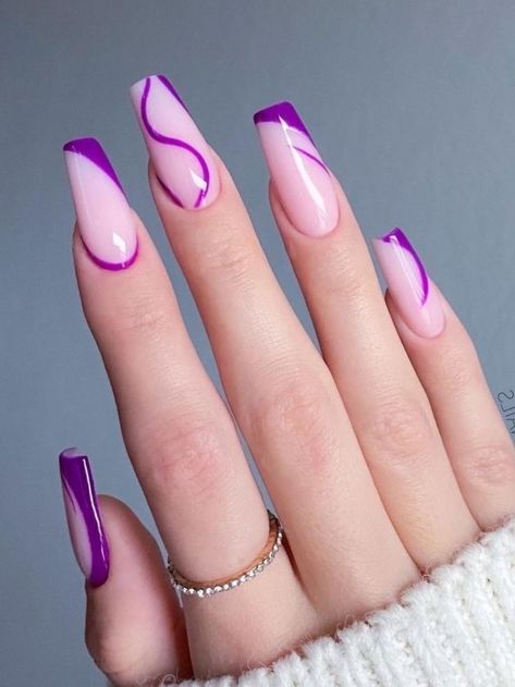 Purple Nail Art Designs, Purple Manicure, Dark Purple Nails, Purple Nail Art, Purple Acrylic Nails, Purple Nail Polish, Purple Nail Designs, Lavender Nails, Purple Nail