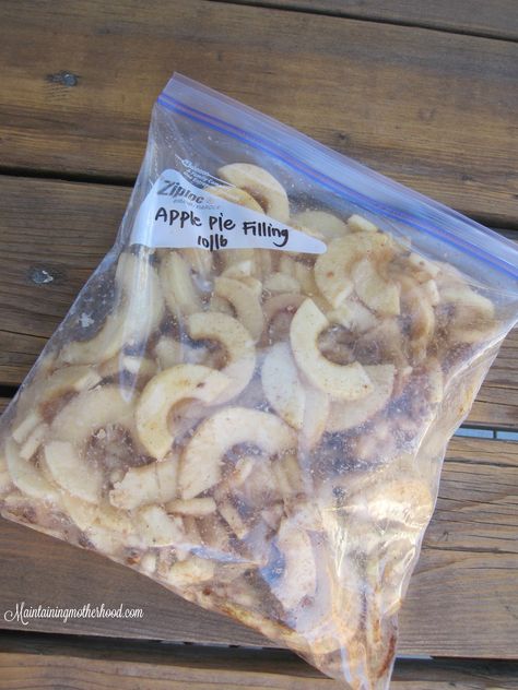 Frozen Apple Pie Filling – Maintaining Motherhood Freezing Apples For Baking, Frozen Apple Pie Filling, Frozen Apple Pie, Freezing Apple Pie, Freezer Apple Pie Filling, Frozen Apple, Making Apple Pie, Baked Apple Dessert, Apple Pie Filling Recipes