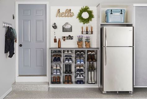 Inspired Closets, Mud Room Garage, Garage Entryway, Casa Garage, Garage Storage Inspiration, Garage Organisation, Garage Laundry, Garage Renovation, Garage Remodel