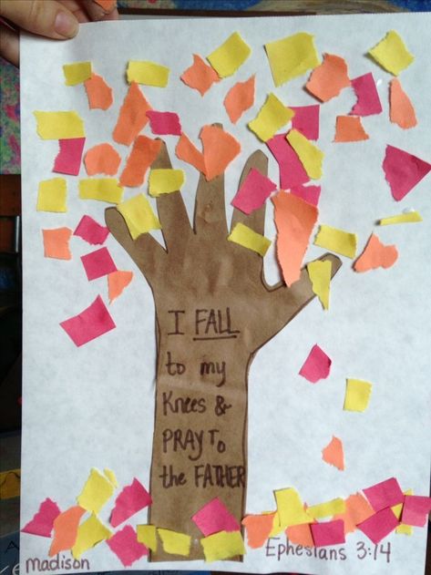 emotional Falling For Jesus Craft, Fall Religious Crafts For Kids, Fall For Jesus He Never Leaves Craft, Christian Thanksgiving Crafts, Fall Sunday, Thanksgiving Crafts For Toddlers, Sunday School Projects, Christian Thanksgiving, Children Church