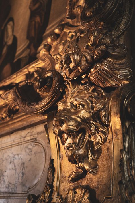 Add an intimate view of a Golden Lion from the Palace of Versailles to your wall. True display of great wealth or luxuriousness. Wall Art options include wall mounting and delivered display ready! Available in various sizes and styles.  POSTERS The poster option is a cost effective way to decorate a wall. Images are printed on poster-type paper which is not glossy and is thinner than photographic paper used for prints. An affordable way to cover those bare walls. These posters look like the photography prints available here from a distance. They won't last nearly as long but it's a great alternative for 40% of the cost for standard photography prints. PRINTS All prints are created with premium quality professional photographic paper. Each is made with an archival value of over 100 years! Deep Gold Aesthetic, Gold Vampire Aesthetic, Golden Royalty Aesthetic, Dark Opulence Aesthetic, Royal Gold Aesthetic, Gold And Brown Aesthetic, Brown Luxury Aesthetic, Dark Golden Aesthetic, Brown And Gold Aesthetic