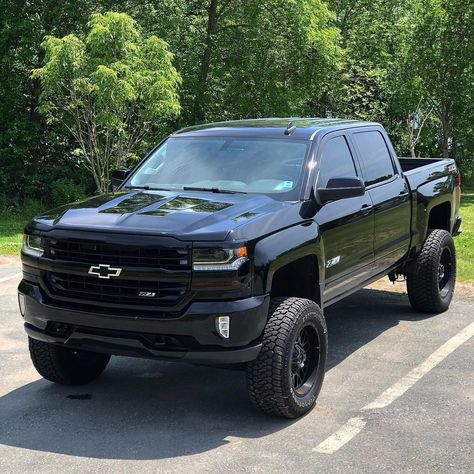 Colorado Truck Chevy, Truck Chevy Silverado, Blacked Out Trucks Chevy, Blacked Out Silverado, Grey Chevy Silverado, All Black Chevy Silverado, Big Lifted Trucks Chevy, High Lifted Trucks, Hot Trucks Chevy