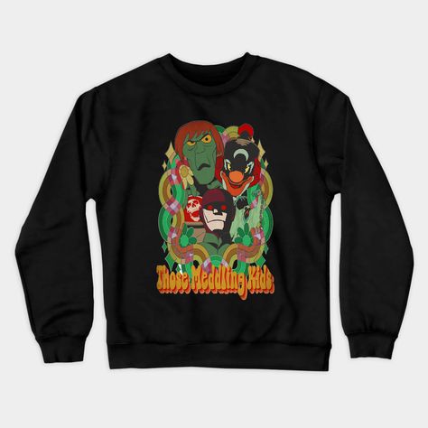 "Those Meddling Kids" features some off your favorite scary villains from cartoon tv land. Drawn by Richard Zerga, colors by Battie. -- Choose from our vast selection of crewneck sweatshirts to match with your favorite design to make the perfect custom graphic crewneck sweatshirt. Pick your favorite: Crewneck Sweatshirt or Lightweight Crewneck Sweatshirt. Customize your color! For men and women. Bra Meme, 1313 Mockingbird Lane, Event Shirts, Octopus Design, Peanuts Christmas, Snoopy Christmas, Vintage Humor, Ghostbusters, Graphic Crewneck Sweatshirt