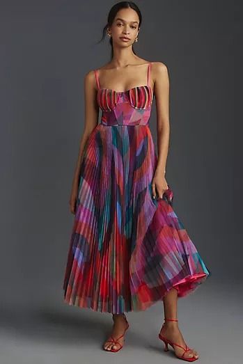 Wedding Guest Dresses | Shop Dresses for Wedding Guest | Anthropologie Wedding Attendee Dress, Wedding Party Dress Guest, Beach Wedding Guest Dress, Guest Attire, Wedding Attire Guest, Blush Dresses, Pleated Midi Dress, Pink Midi Dress, Women Wedding Guest Dresses