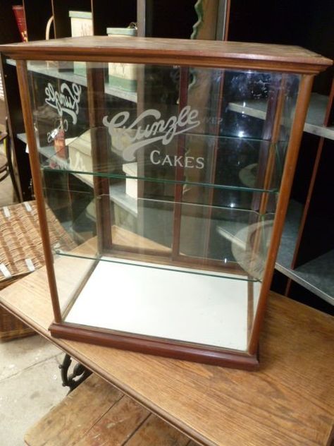 antique kunzle cakes shop display cabinet Kunzle Cakes, Cabinet Pudding, Floor Advertising, Cake Display Cabinet, Cakes Display, Lalaloopsy Cake, Cake Shop Design, Wooden Display Cabinets, Antique Display Cabinets