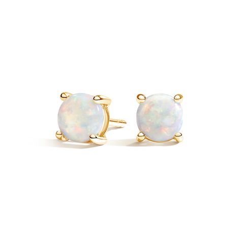 White Opal Stud Earrings, Rose Gold Stud Earrings, Opal Stud Earrings, Rose Gold Earrings Studs, Yellow Gold Solitaire, Rainbow Opal, Rose Gold Studs, Solitaire Earrings, Opal Earrings Stud