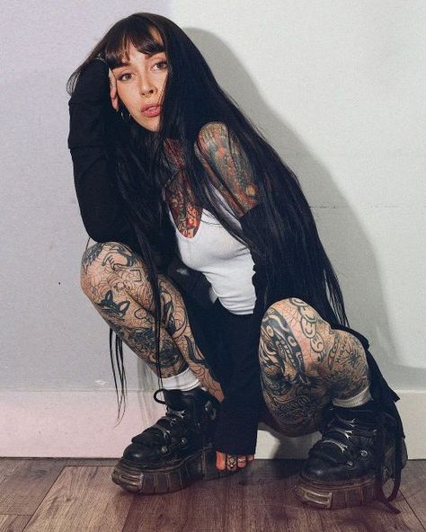 Pixie Tattoos, Hannah Pixie Snowdon, Pixie Tattoo, Hannah Snowdon, Hannah Pixie, Spring Mood, Black Goth, Tattoo Work, Alt Fashion