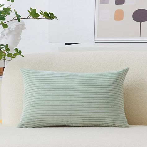 Amazon.com: Home Brilliant Striped Corduroy Oblong Throw Pillowcase Cushion Cover for Lumbar Pillow Covers 12x20, 12 x 20 inches, 30cm x 50cm, Baby Pink : Home & Kitchen Rectangular Pillow Cover, Garden Pillows, Green Pillows, Living Room Green, Decorative Throw Pillow Covers, Lumbar Pillow Cover, Rectangular Pillow, Decorative Pillow Covers, Pillow Cushion