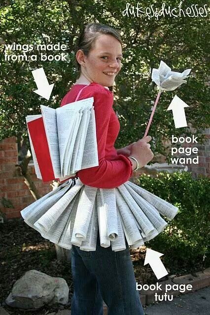 Book Fairy Costume here on Pinterest Book Fairy Costume, Fairy Costume Diy, Book Fairy, Fairy Halloween, Book Costumes, Homemade Books, Book Character Costumes, Fairy Halloween Costumes, Stile Casual Chic