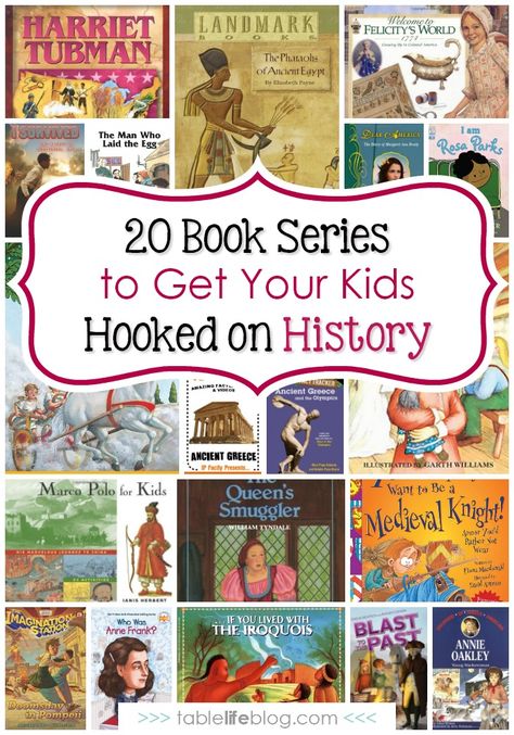 20 Book Series to Get Your Kids Hooked on History - history books for kids History Books For Kids, Homeschool Social Studies, Homeschool Books, History Curriculum, Homeschool Learning, Homeschool History, Living Books, History For Kids, Teaching Social Studies