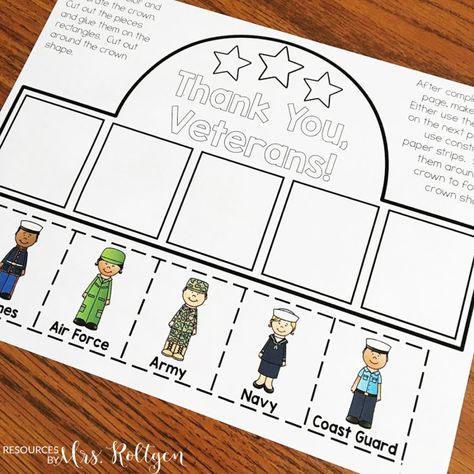 Veteran’s Day Activities {Freebie Included!} Veterans Day For Kids, Veterans Day Coloring Page, Free Veterans Day, November Classroom, Veterans Day Activities, November Ideas, Fall Themes, Kindergarten Social Studies, November Activities