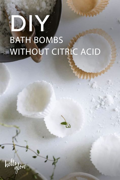 How to make bath bombs at home without citric acid (with options for what to use instead) Homemade Vicks Shower Tablets, Bathbombs Homemade Recipe Natural, Homemade Bath Bomb Easy, Shower Steamers Diy Without Citric Acid, Diy Bath Bombshell, How To Make A Bath Bomb, Bath Bomb Package Ideas, Bath Boms Diy Recipes, Bath Bomb Recipe Easy