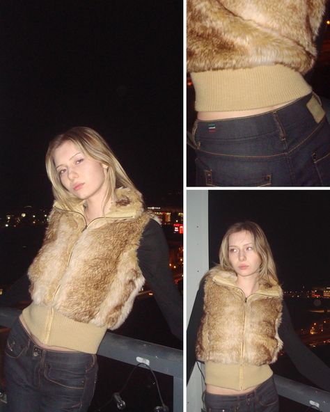 the fur vest & these jeans my new fav Fur Vest Outfit Y2k, Vest Outfits Y2k, Fur Vest Outfit, Fur Vest Outfits, Clothing Reference, Vest Outfit, Outfits Y2k, Cool Fits, Vest Outfits