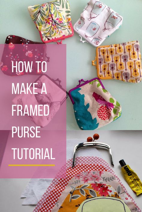 Diy Clutch Purse, Coin Purse Pattern, Coin Purse Tutorial, Purse Sewing Patterns, Clasp Purse, Diy Clutch, Purse Tutorial, Frame Purse, Diy Bags Purses