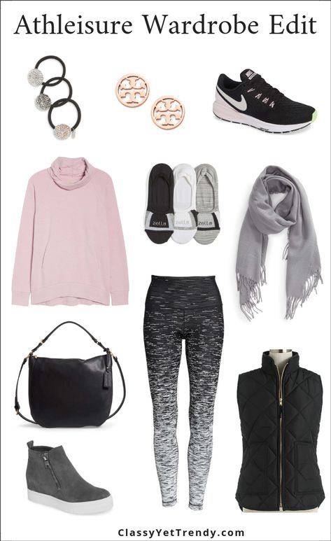 Athleisure Wardrobe Edit - January 2019 - a few sporty and athletic clothes, shoes and accessories to add to your closet that will take your outfits up a notch! What To Wear To Paris, Cloth Styles, Paris Wardrobe, Athleisure Capsule Wardrobe, Athleisure Capsule, Future Clothing, Athleisure Outfits Summer, Outfits Juvenil, Athleisure Wardrobe