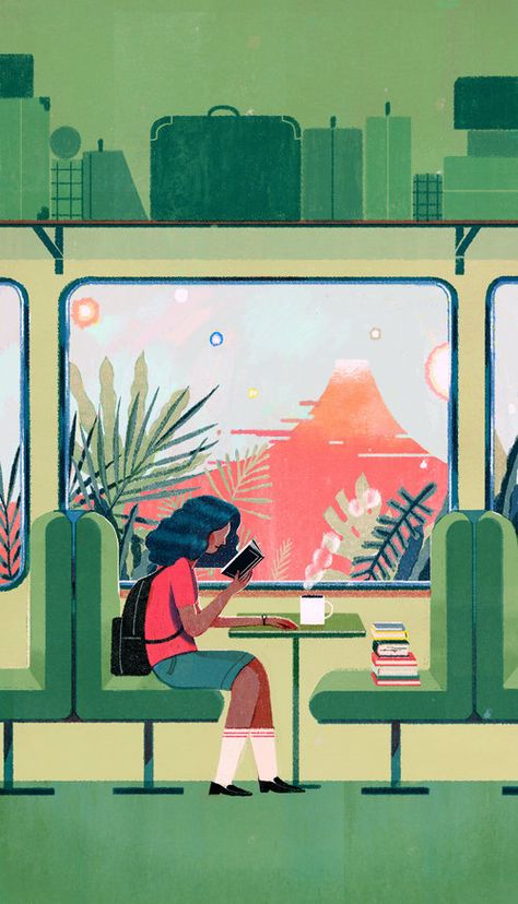 The Washington Post — Lisk Feng Train Illustration, Train Drawing, Posca Art, Art Et Illustration, Editorial Illustration, Illustration Vector, Art Journals, Book Illustration, The Window